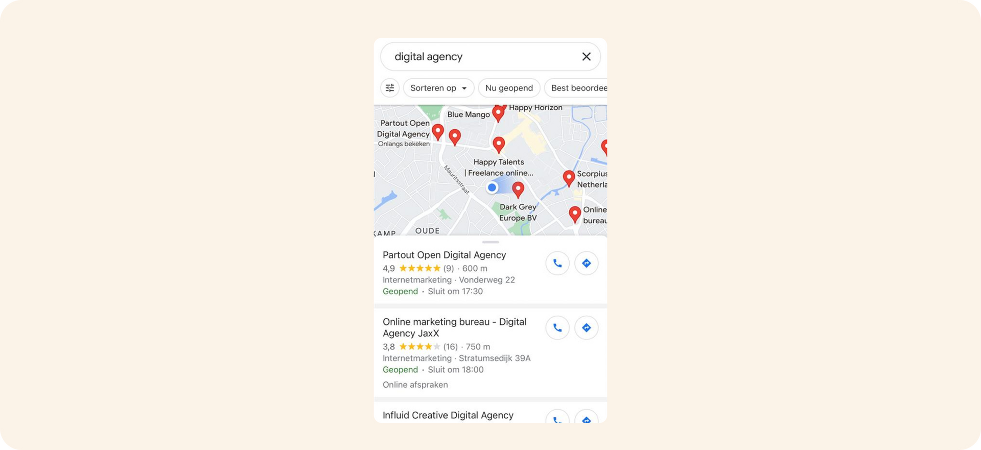 Google maps app - Mijn bedrijf recensies