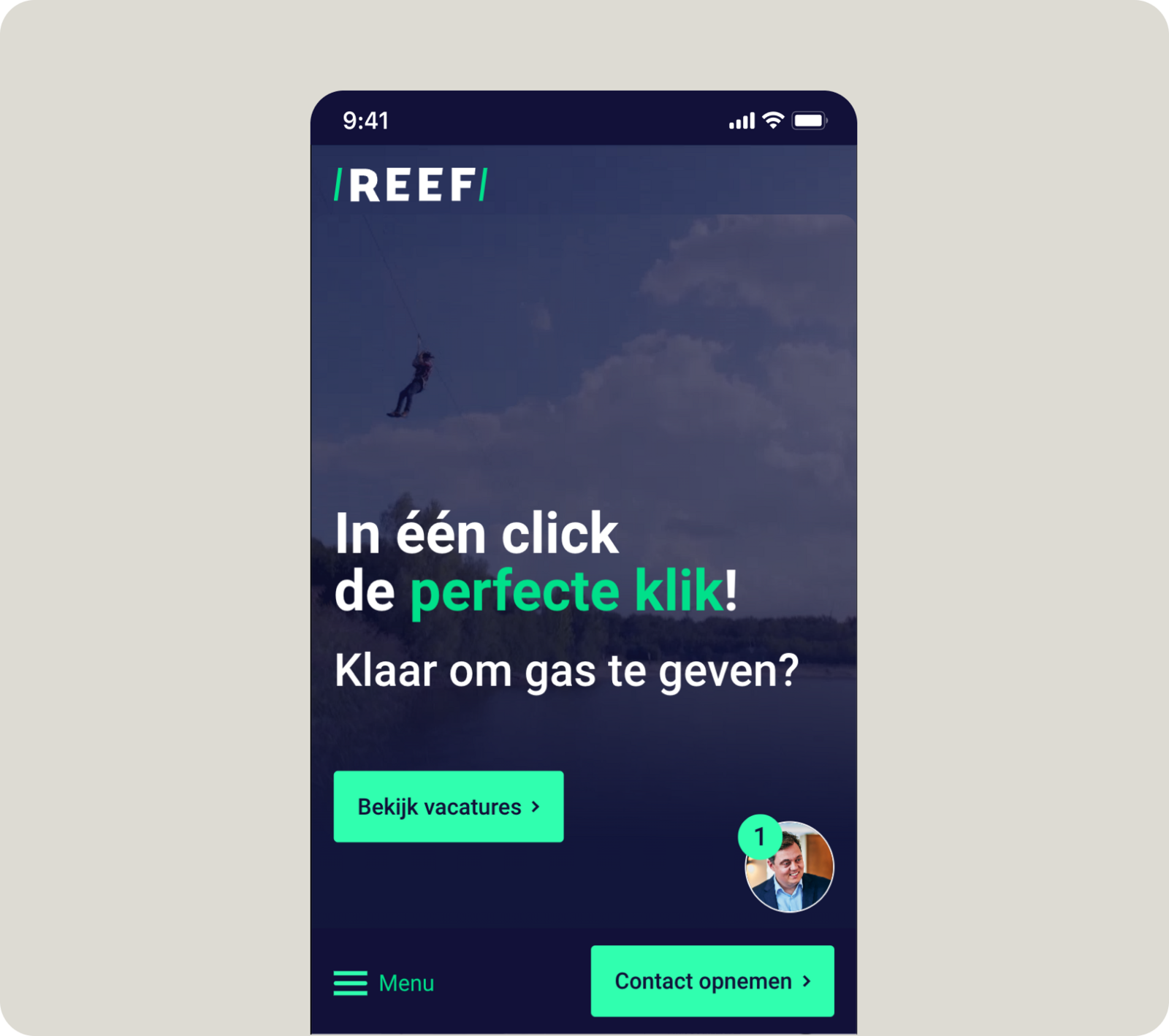 Werken bij Reef - Website mobiel